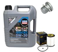 Motoröl Set 5W-30 5 Liter + Ölfilter SH 4045 L + Schraube für Mercedes E-Klasse