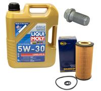 Motoröl Set 5W-30 5 Liter + Ölfilter SH 4064 P + Schraube für Mercedes E-Klasse