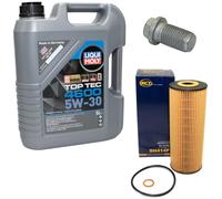 Motoröl Set 5W-30 5 Liter + Ölfilter SH 414 P + Schraube für Mercedes C-Klasse