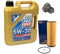 Motoröl Set 5W-30 5 Liter + Ölfilter SH 421 P + Schraube für Audi A4 2.5 TDI