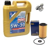 Motoröl Set 5W-30 5 Liter + Ölfilter SH 425/1 P + Schraube für BMW 3er 318d 320d