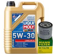 Motoröl Set 5W-30 Liqui Moly 5 Liter + Ölfilter für Audi A1 A3 VW Caddy IV 2.0