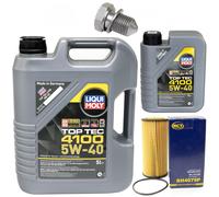 Motoröl Set 5W-40 6 Liter + Ölfilter SH 4079 P + Schraube für VW Golf VII 2.0GTI