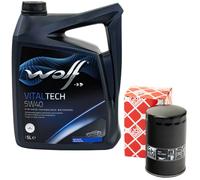 Motoröl Set 5W40 5 Liter + Ölfilter 22550 für Audi A6 80 Seat Skoda VW Golf IV