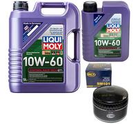 Motoröl Set GT1 10W-60 LIQUI MOLY 6 Liter + Ölfilter für Opel Omega A Renault
