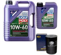 Motoröl Set GT1 10W-60 LIQUI MOLY 6 Liter + Ölfilter für Opel Senator A Monza A