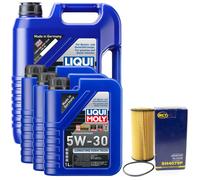 Motoröl Set High Tech 5W-30 LIQUI MOLY 8 Liter + Ölfilter für Audi A6 Avant S6