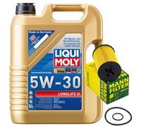 Motoröl Set Liqui Moly 5W-30 5 Liter + Ölfilter für Mercedes A-Klasse B-Klasse