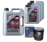 Motoröl Set Top Tec 6400 0W-20 8 Liter + Ölfilter SM 143 für Toyota Land Cruiser