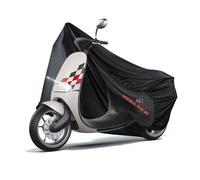 Motorrad Abdeckplane Indoor Stretch S, Indoor Vespa-Abdeckplane atmungsaktiv, Motorrad-Garage für den Innenbereich - 185x90x110 cm schwarz