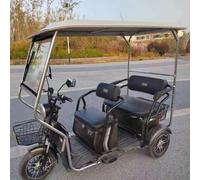 Motorrad Abdeckung Vollständig Geschlossenes Verdeck Für Dreiräder, Verdeck Für Elektro-Lastendreirad Mit Stahlrahmen, Abdeckung Für Lastendreiräder Im Außeneinsatz(White,63x27.6in)