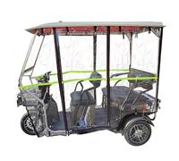 Motorrad Abdeckung Vollständig Geschlossenes Verdeck Für Dreiräder, Verdeck Für Elektro-Lastendreirad Mit Stahlrahmen, Abdeckung Für Lastendreiräder Im Außeneinsatz(White+rain Curtain,68.9x31.5in)