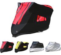 Motorrad Abdeckungen für Aprilia Tuareg 660 Tuareg660, Wasserdicht und Staubdicht Outdoor Motorradabdeckung Abdeckplane Schutzhülle Zubehör,C-Black-red