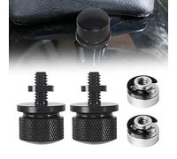 Motorrad Aluminium Sitz Schraube, Sitzschraube Sitzbank Schraube Motorrad Sitz Befestigung, Billet Chrom Motorrad Sitz Schwarz mit C-clips für Sitzschraube des Motorrads (2 Stück)