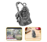 Motorrad-Anhänger mit Metallglocke - Cooler Skelett-Anhänger aus Metall -