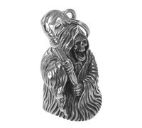 Motorrad-Anhänger mit Metallglocke - Cooler Skelett-Anhänger aus Metall -