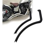 Motorrad-Auspuff Für H-ONDA Steed Für Shadow 400 600 VLX400 VLX600 VT400 Edelstahl-Schalldämpfer-Zubehör Motorrad-Auspuffrohr(Nero)