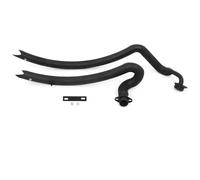 Motorrad Auspuff Mittelrohr Für Yamaha V Star Für Dragstar 1100 XVS1100 Schalldämpfer Slash Cut System Rohrleitblech Drag Pipes Mit Abnehmbare Zwischenauspuffrohr(Schwarz)