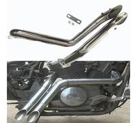 Motorrad-Auspuff Motorradauspuff Mit Schalldämpfer Für H-ONDA Für Shadow ACE 750 VT750 VT750C Für Spirit VT750C2 VT750C2F Alle Baujahre(Silver)