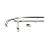 Motorrad-Auspuffrohr Mit Versetztem Slash-Cut Für Kawasaki Für Vulcan 900 S Für EN900 Für VN900 Für S900 Alle Jahre Abnehmbarem Schalldämpfer Motorrad Auspuff Verbindungsrohr(Chrome)