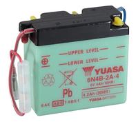 Motorrad Batterie YUASA 6N4B-2A-4 (DC) offen trocken, 6V|4Ah|CCA:A (102x48x96mm)