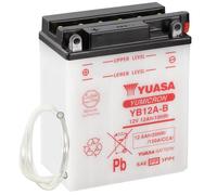 Motorrad Batterie YUASA YB12A-B offen, trocken, 12V|12Ah|CCA:150A (134x80x160mm)
