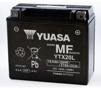 MOTORRAD BATTERIE YUASA YTX20L BS AGM GESCHLOSSEN 12V / 18AH CCA 270A
