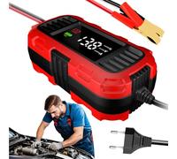 Motorrad-Batterieladegerät, Wartungsladegerät für Motorrad, 12 V, Kfz-Ladegerät, Wartungsladegerät, Batteriehalter - Digitalanzeige, intelligente Erkennung, max
