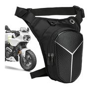 Motorrad-Beintasche, 26 x 26 x 8 cm, wasserdichte Oberschenkeltasche, verstellbare Tasche, 2 Reißverschlusstaschen, Taschen für Pendeln, Angeln, Camping, Outdoor, Reisen, Radfahren, Wandern, Touren