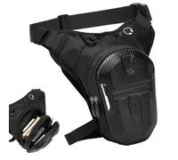 Motorrad-Beintasche - wasserdichte Oberschenkeltasche für Biker, zwei Reißverschlusstaschen, Wander-Bauchtasche mit Hüftgurt, Motorrad-Zubehör für Smartphone, Geldbörse, Karten, Taschenlampe
