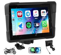 Motorrad Carplay Bildschirm mit drahtlosem CarPlay Android Auto, 5-Zoll IP67 wasserdichter Motorrad navi carplay Bildschirm unterstützt Bluetooth, Mirrorlink, EQ, TF Port, Siri, Motorcycle Navigation