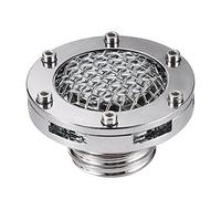 Motorrad CNC Tankdeckel Abdeckung für Harley Dyna Breakout Road King Forty Eight Softail Sportster 883 1200 Touring (Chrom)