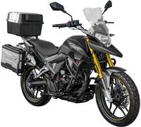 Motorrad CYCLONE "RX1 Pro, 125, E5+, Adventure", schwarz, schwarz, Motorroller, mit Topcase, 99 km/h, 11 kW, 15 PS, ABS, 125er Adventure, digitales Cockpit, B:82,2cm H:128cm L:209,8cm (37237804-0) sch