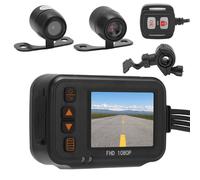 Motorrad-Fahrtenrekorder 2-in-1 Display vorne hinten Dual-Kamera 1080P+720P Regenfest Multifuntion