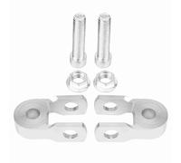 Motorrad Federbein Höherlegung, Universal Hinterer Stoßdämpfer Verlängerung 2 Stück Silber, 3cm Erhöhung, Mit Schrauben - Robuste Aluminium Verarbeitung, Einfache Montage Für (Mit Schrauben)