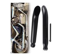 Motorrad Für Suzuki VL 125 800 1500 Für Intruder Bobber Chrome Tapered Drehen Heraus Eisen Zubehör 1 Paar Motorrad Auspuff Rohr Auspuff Mittleres(Schwarz)