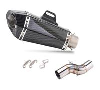 Motorrad Für TRK502X 2019 2020 2021 Motorradauspuff Flucht Modifiziertes Mittelverbindungsrohr Anschluss 51mm Schalldämpfer Slip On Auspuff Mittleres(3)