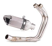 Motorrad Für Yamaha Für MT-07 Fz07 Xsr700 2014-2019 Komplette Motorradauspuffanlage Mit Schalldämpfer Motorradauspuffrohr Auspuff Mittleres(5)