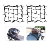 Motorrad Gepäcknetz Fahrradnetz Helmnetz Spannnetz 28x28cm Haken