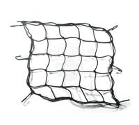 Motorrad Gepäcknetz schwarz mit 6 Haken 40 x 40 cm im ungespannten Zustand