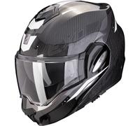 Motorrad Helm Klapphelm L - Scorpion EXO-Tech Evo Carbon Rover schwarz-weiß