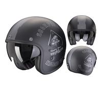Scorpion Belfast Evo Spade Jethelm, schwarz-silber, Größe XL für Männer