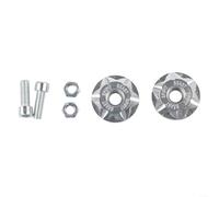 Motorrad-Kennzeichenabdeckung, 6 mm Löcher, eloxierte Aluminiumlegierung, Befestigung für Motorradanhänger, Montagezubehör, Rot, Schwarz, Gold, Silber, Orange, Lila, 2 Stück (Silber)