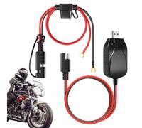 Motorrad-Ladegerät - 12 V USB-Wartungsladegerät, Batterie-Wartungs-Ladegerät, für Outdoor, Auto, Boot, Automobil, Anhänger, Wohnmobil, ATV, Traktor
