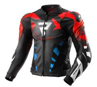 Motorrad-Lederjacke Rebelhorn Inferno schwarz-blau-weiß-rot 54