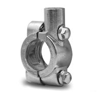 Motorrad Lenkerhalterung für Rückspiegel Schwarz ABS Klemmadapter für Motorräder Motorroller Dirt Bike für quad für atv Moped Scooter Cruiser 22mm(Silver 10MM)