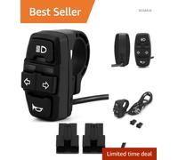 Motorrad Lenkerschalter 3-in-1 schwarz Blinklicht Horn LED Scooter