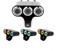 Motorrad-Lenkerschalter LED 3 Tasten mit Aluminiumlegierung für ATV Dirt Bike Multifunktions-Steuerung mit selbstsichernden und Reset-Tasten, geeignet für Elektrofahrzeuge (Einzelloch)