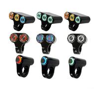 Motorrad-Lenkerschalter mit 3 Knöpfen und LED-Licht für ATV und Dirt Bike Elektrofahrzeug, kompatibel mit 10 12 V DC-Systemen aus leichter Aluminiumlegierung (Einzelloch)