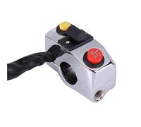 Motorrad Lenkerschalter, Motorrad Hupen Blinkerschalter mit Abblendlicht(Silber)